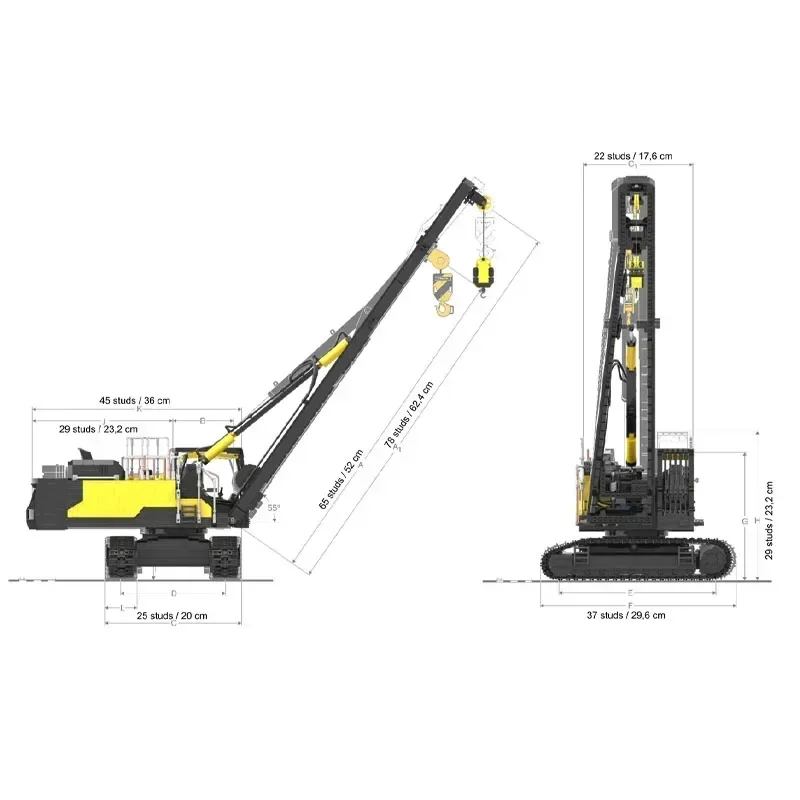 MOC- 129994   Elektryczny PL4809E Pipelayer montaż łączenie klocki do budowy Model4170 części klocki dla dzieci chłopiec prezent urodzinowy zabawka