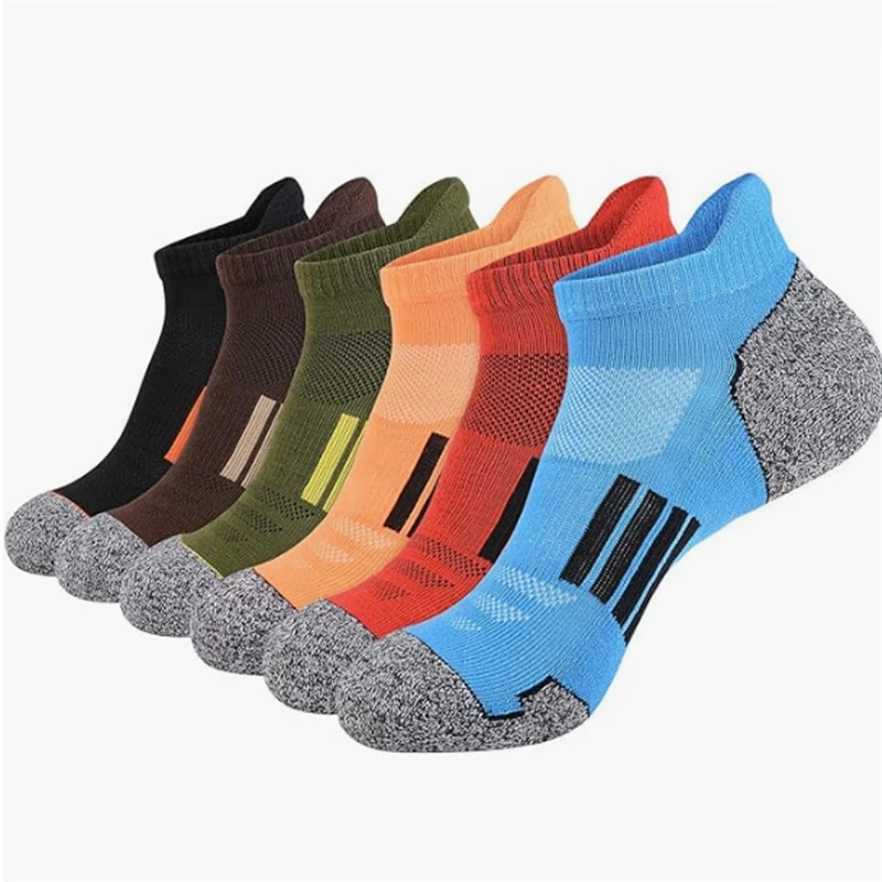 

12Pairs Unisex Knit Breathable Sports Boat Socks European Sizes 33-46 Short Socks for Children And Adults