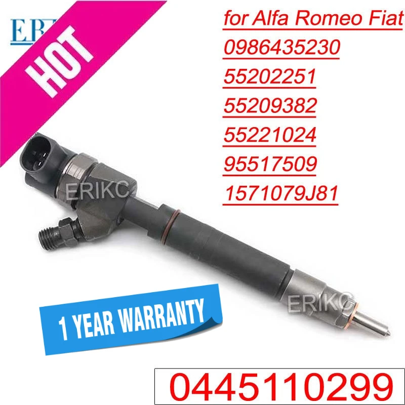 

ERIKC 0445110299 Fuel Injection Parts 0986435230 for Alfa Romeo Fiat Lancia 55202251 55209382 55221024 95517509 1571079J81