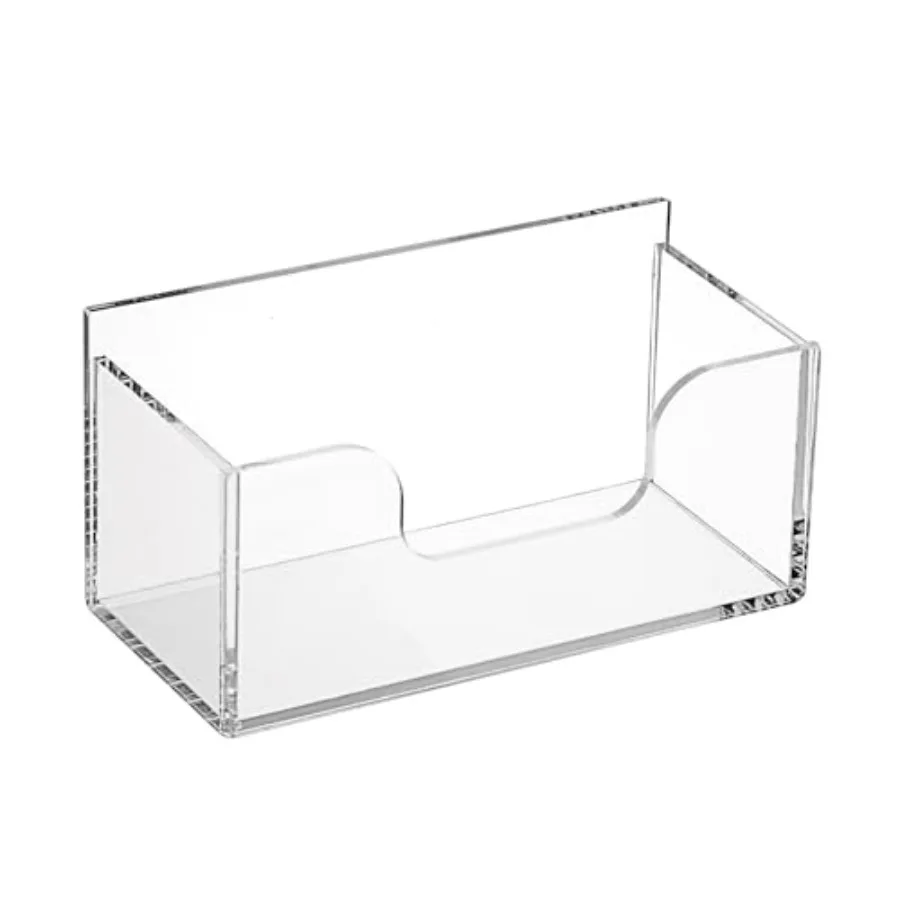 

1 Pack Acrylic Index Card Holder Display Stand - 3X5 Inch Notecard Box Recipe Organizer, Clear Index Card Case for Office Desk