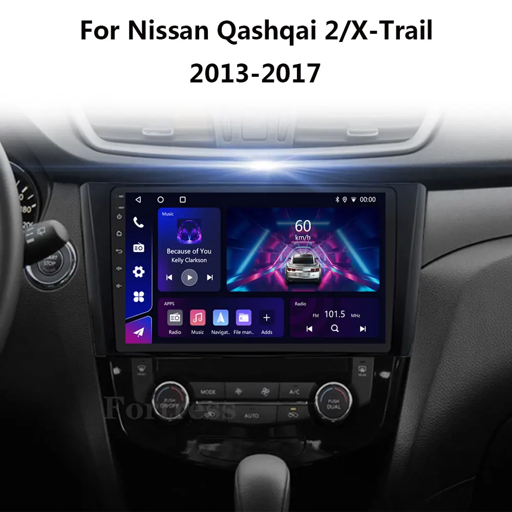 Autoradio Android 16 Voor Nissan X-Trail Qashqai 2 J1T32 Qashqai J10 J11 2014 2015 2016 2017 2018 2019 Multimedia DSP 4G LTE DVD - afbeelding 2