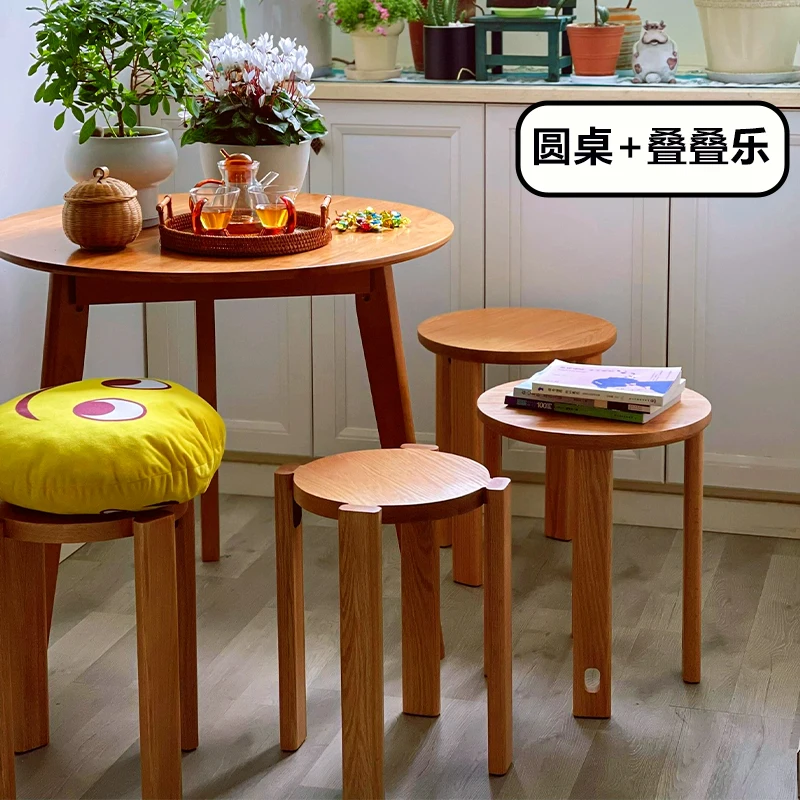 Space Saving Living Room Stool Retro Vanity Wooden Office Multifunctional Modern Sillas Jardin Exterior Y Terraza Furniture