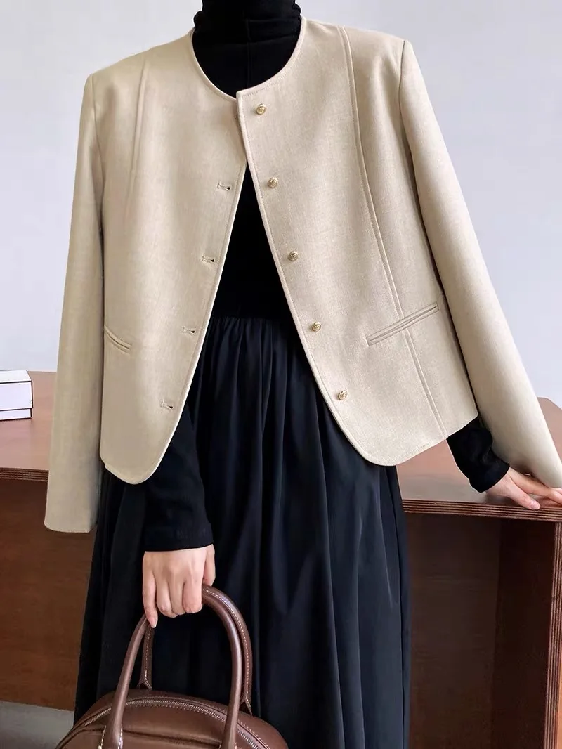 

UNXX French Chic Short Blazer for Women Spring 2024 New Korean Style Elegant High-End Jacket Female Office Lady Coat Hot Sale