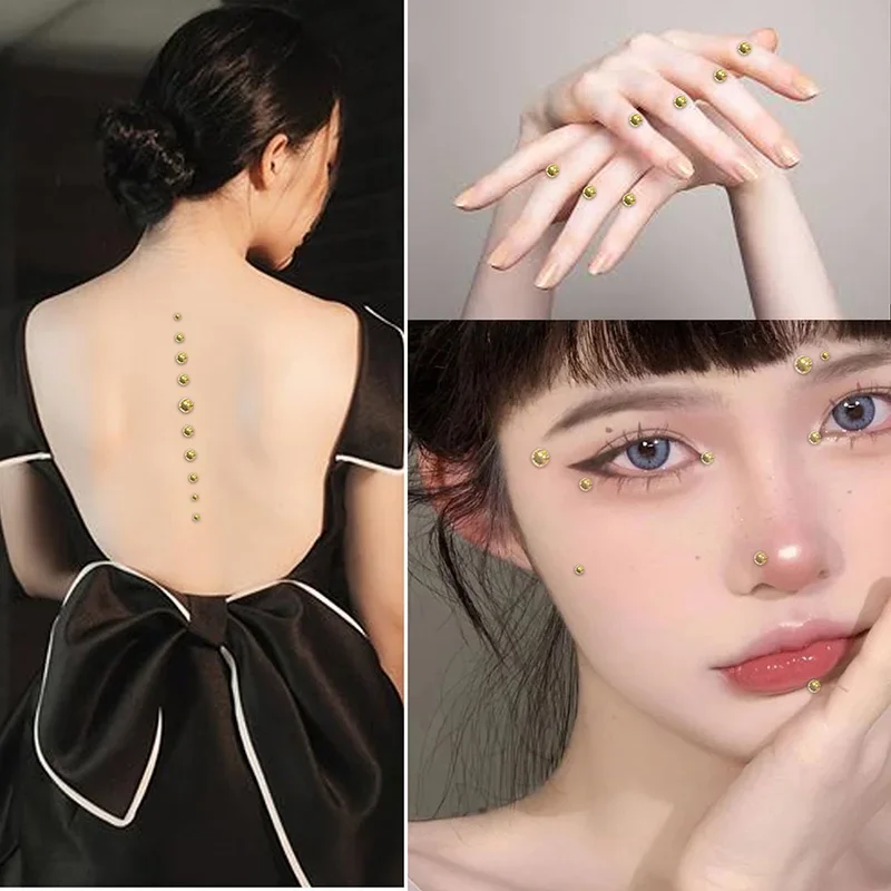 3D 얼굴 눈 파티 메이크업 문신 스티커 아크릴 다이아몬드 라인 석 스티커 자기 접착 혼합 크리스탈 얼굴 장식