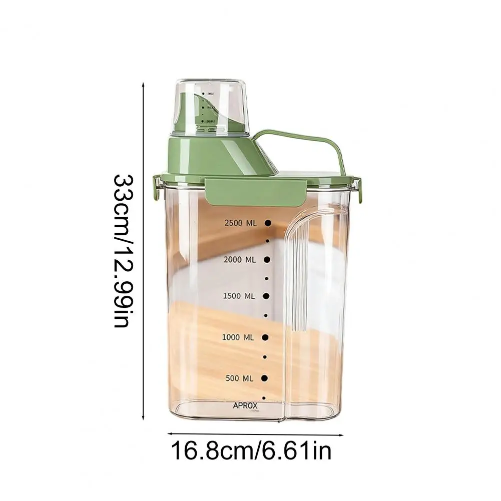 Food Storage Container Kitchen Pantry Organizer Airtight Rice Storage Container with Measuring Cup Lid Plastic Cereal for Dry