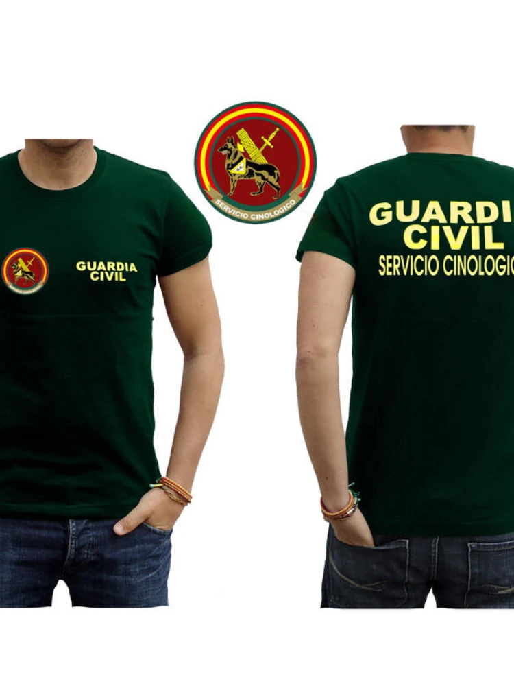 Spanish Cinological Service Civil Guard Men T-Shirt Short Sleeve Casual 100% Cotton T Shirts