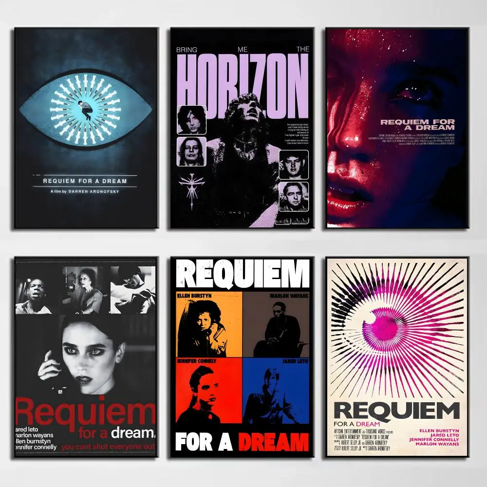 Psychological Film Requiem for a Dream Poster Wall Decor for Young Collectors, Indoor and Outdoor Decor