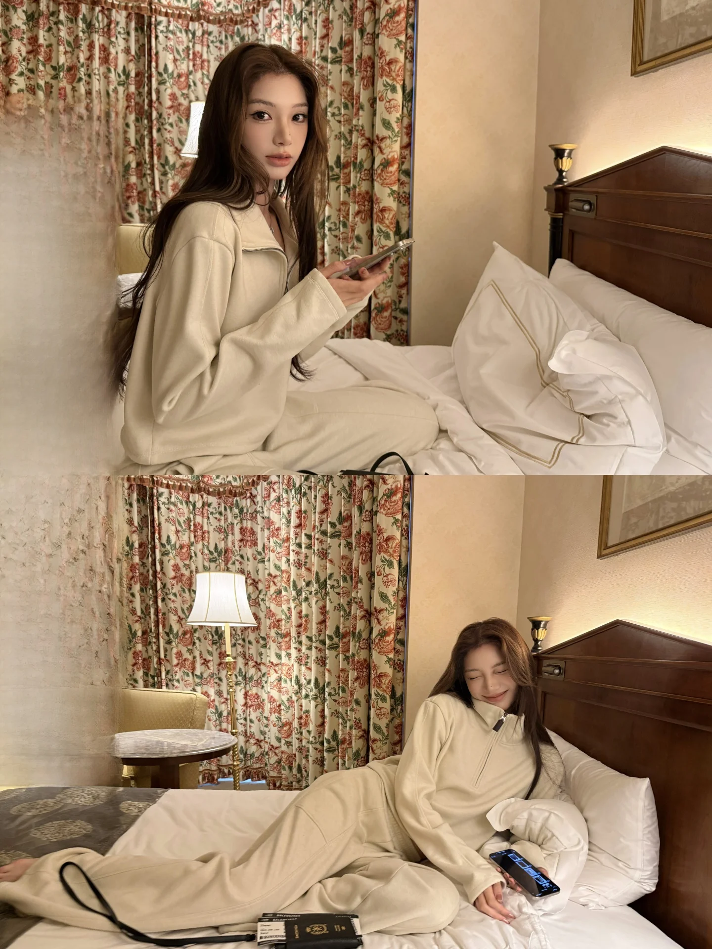 

Yangzifan 'Little Warmstove' Thiened Special Fce Женский осенний свитшот с трехмерным кроем, утягивающий фигуру, комплект из двух предметов