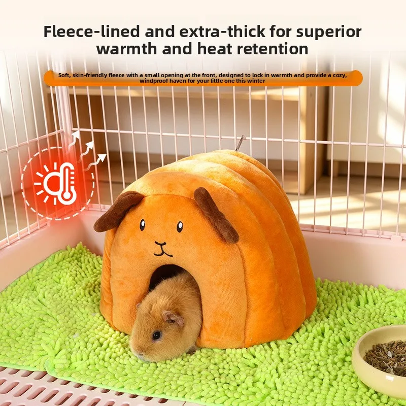 Guinea pig hideaway, bottomless cotton nest, warm sleeping bed, winter essential, dwarf rabbit nest