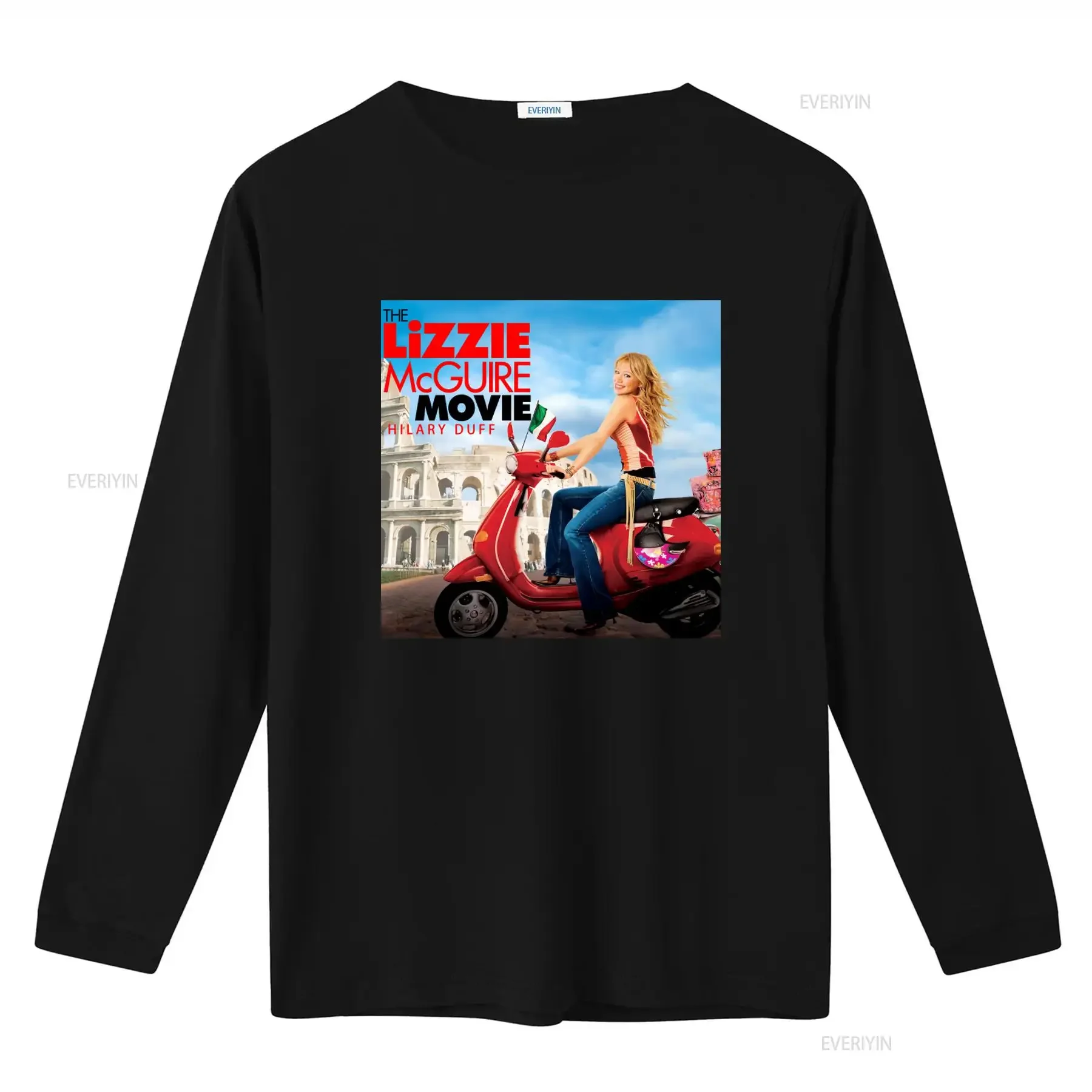 Lizzie McGuire The Movie T Shirt Cool Kids TV Show Fan Design Hilary Duff Scooter Rome Print vintage Washed Versatile Casual