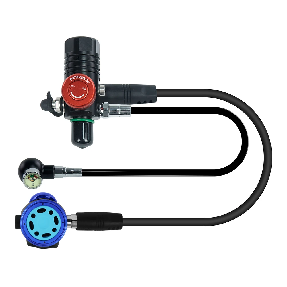 

THAISTONE M18*1.5 Scuba Tank Al-alloy First-Stage Regulator - Extended Pressure Gauge and Al-alloy Second-Stage Regulator