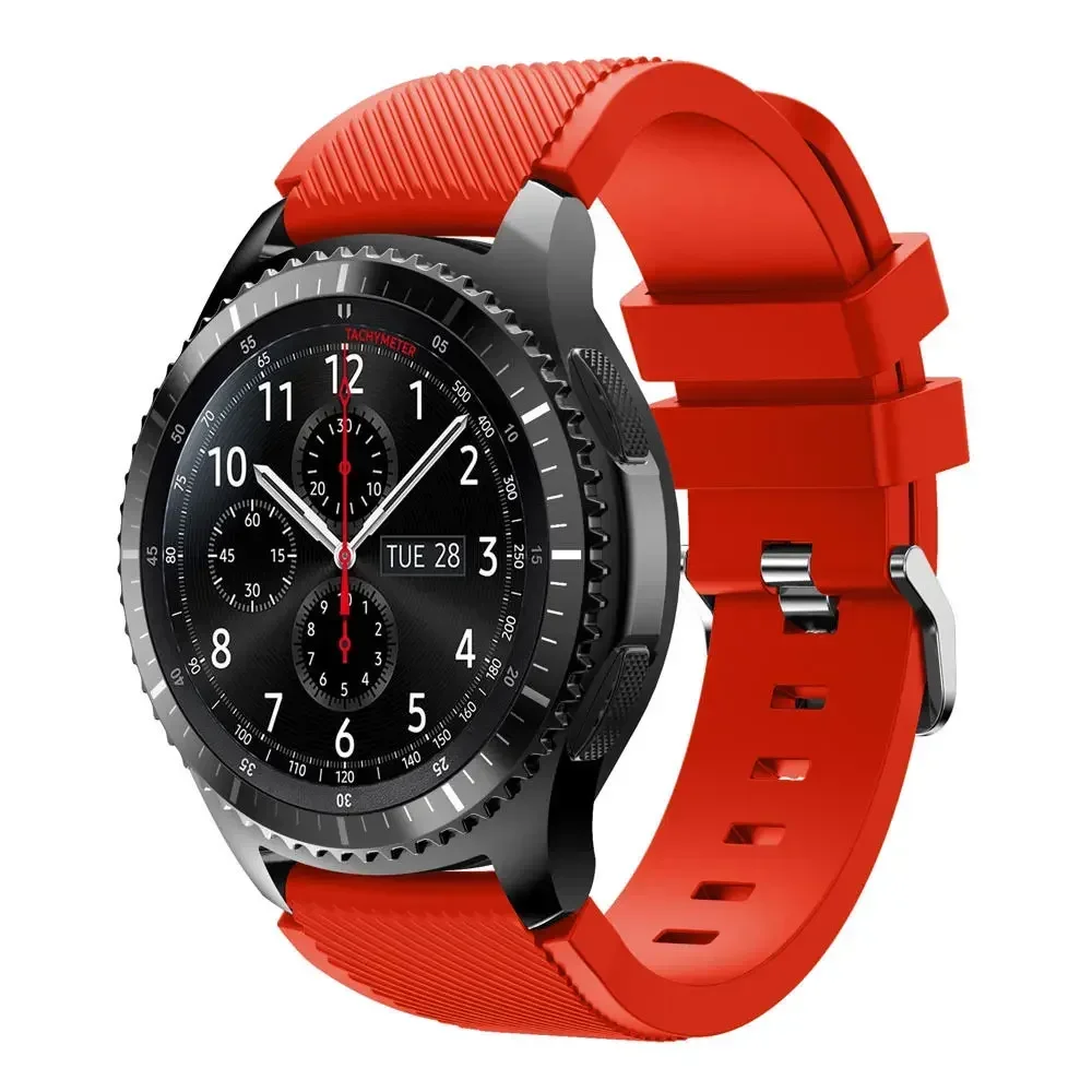 20-mm- und 22-mm-Armband für Samsung Galaxy Watch 5/6/4/3/46 mm/Active 2/Gear S3 Frontier/Sport, Silikonarmband, Huawei GT 4/3/2/2E. – Detail 11