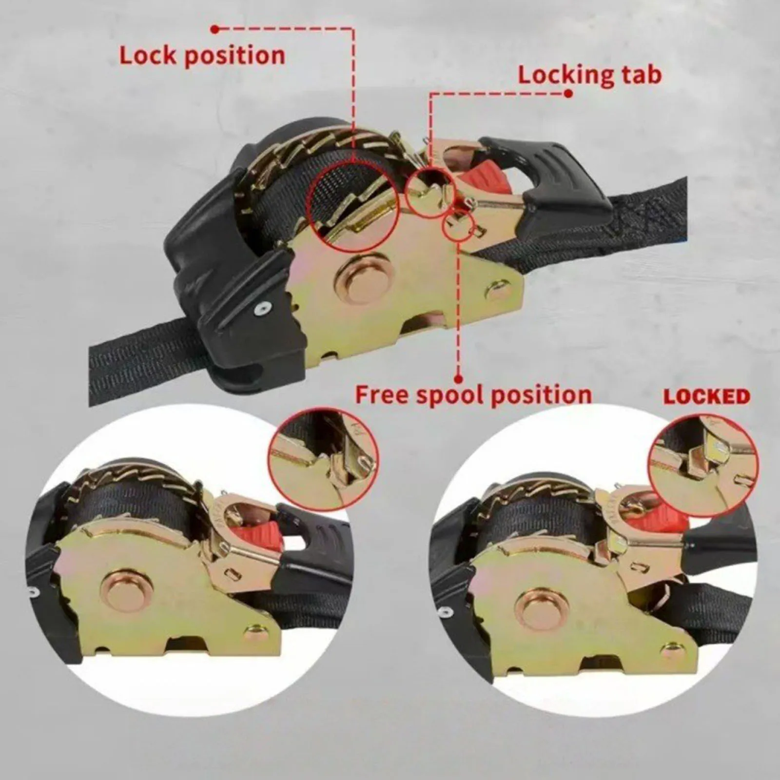 Motorcycle Tie Down Straps 1inch X 7FT 1543lb Break Strength with Auto-Lock Double S Hooks for Motorcycle Cargo Truck Trailer