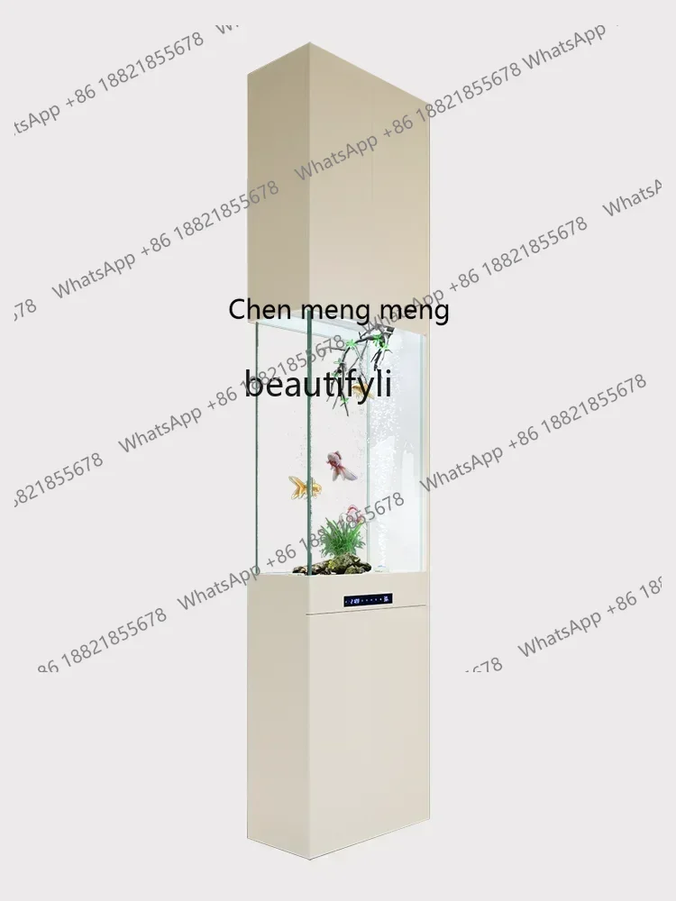zqqFish tank new bathroom wet and dry separation partition cabinet screen living room entrance aquarium