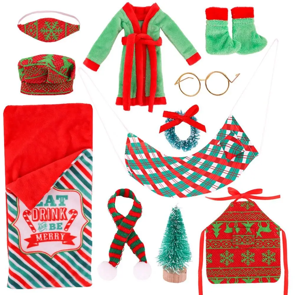 Clothes & Accessories Christmas Tree Sleepbag Pajama Hammock Elf Bookshelf Christmas Doll Set Girl Clothes