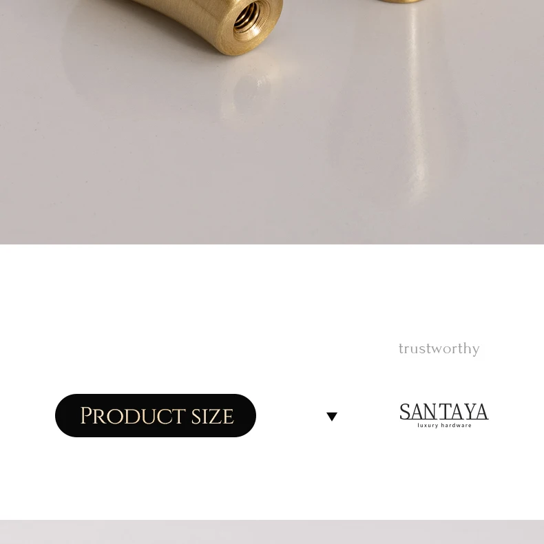 Brushed brass cupboard pull and teardrop knob shown in the supplier product illustration 24