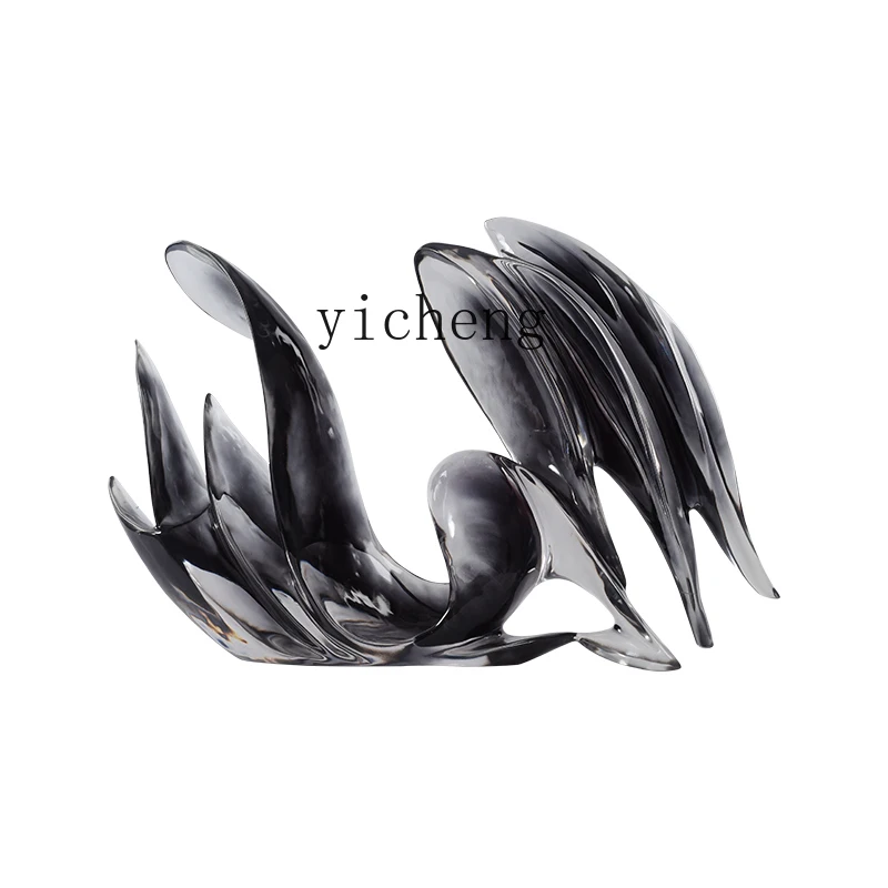 

ZK New Chinese Abstract Transparent Sculpture Modern Art Living Room Hotel Lobby Creative Ornament Ornament