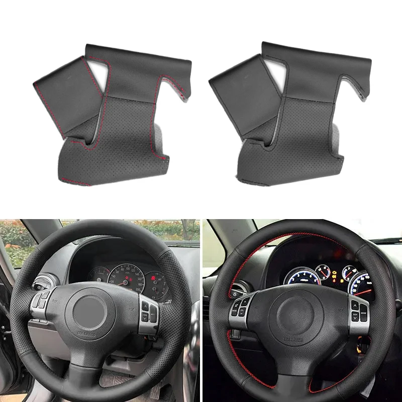 Car Hand Stitched Steering Wheel Cover Trim For Suzuki Swift 2008 2009 2010 2011-2013 SX4 2006-2013 Alto 2009-2015 Splash 2007