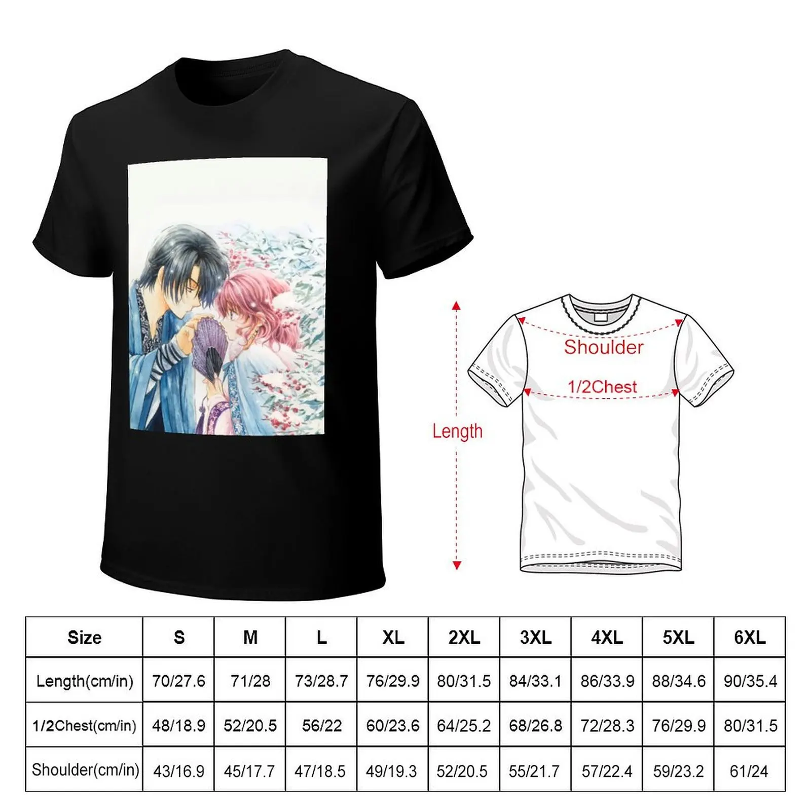 Hak and Yona in the Snow T-Shirt summer top graphic tee shirt tees men t shirt