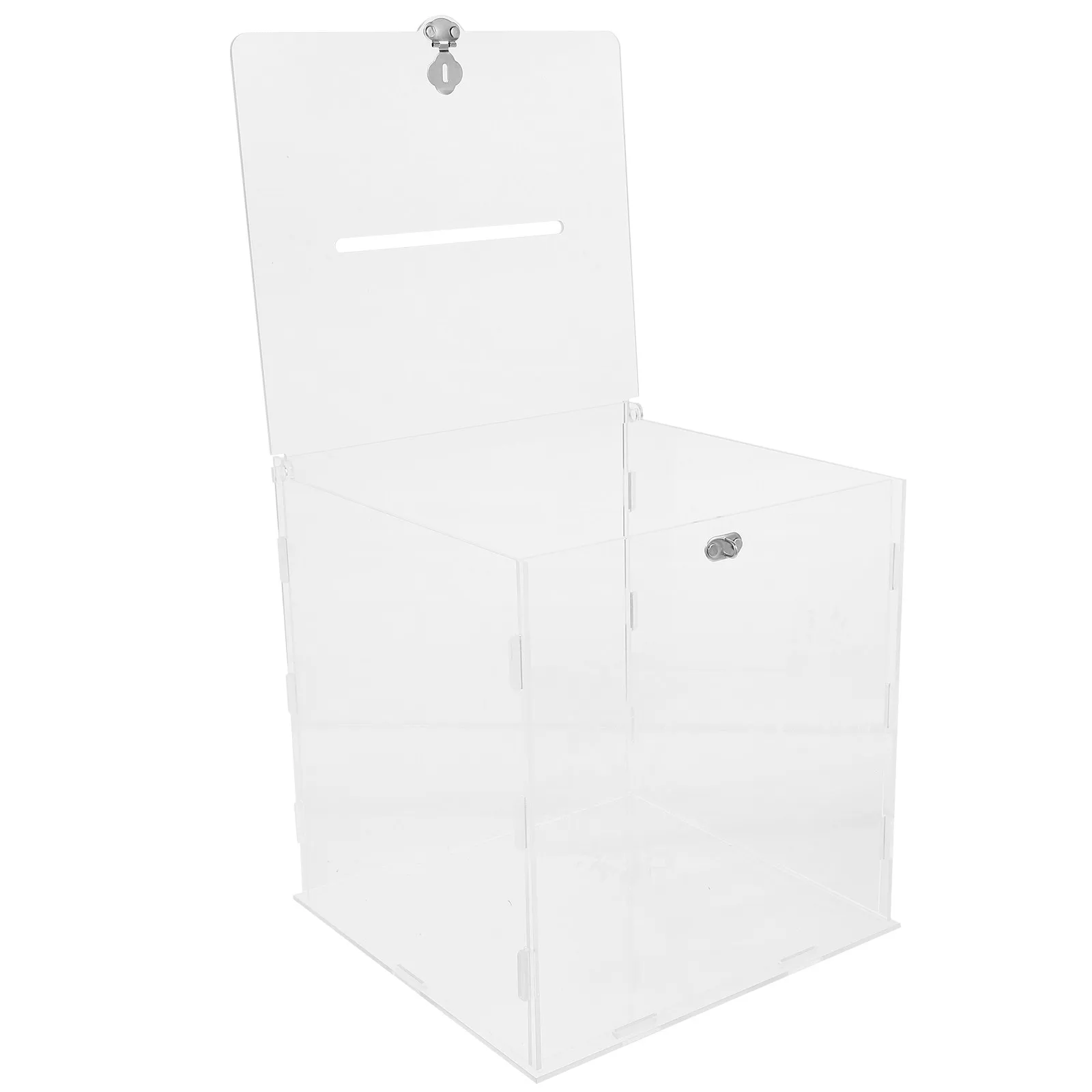 

1 шт. свадебная коробка для открыток, прозрачная акриловая квадратная коробка с замком для хранения открыток, денег, конвертов, подарочная коробка для свадьбы, дня рождения