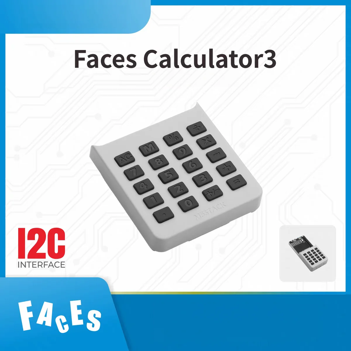 Official M5Stack Faces Calculator 3 Faces Bottom Series Calculator Input Module