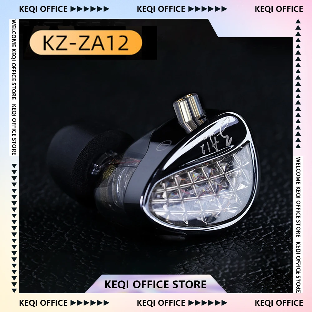 

KZ ZA12 2DD+4BA Гибридные проводные наушники-вкладыши с регулируемой настройкой, Hi-Fi, для спорта, с шумоподавлением, настраиваемая гарнитура