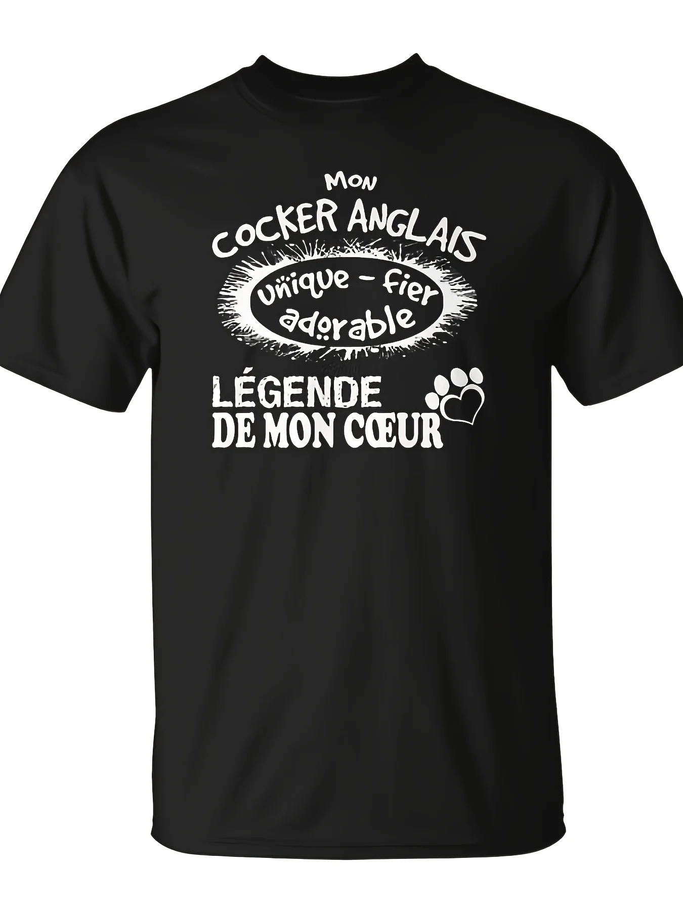 Unisex Crew Neck T-Shirt My English Cocker Unique Loyal Friend Legend Of My Heart Pet Dog Lover T Shirt For Daily Wear Funny Shi