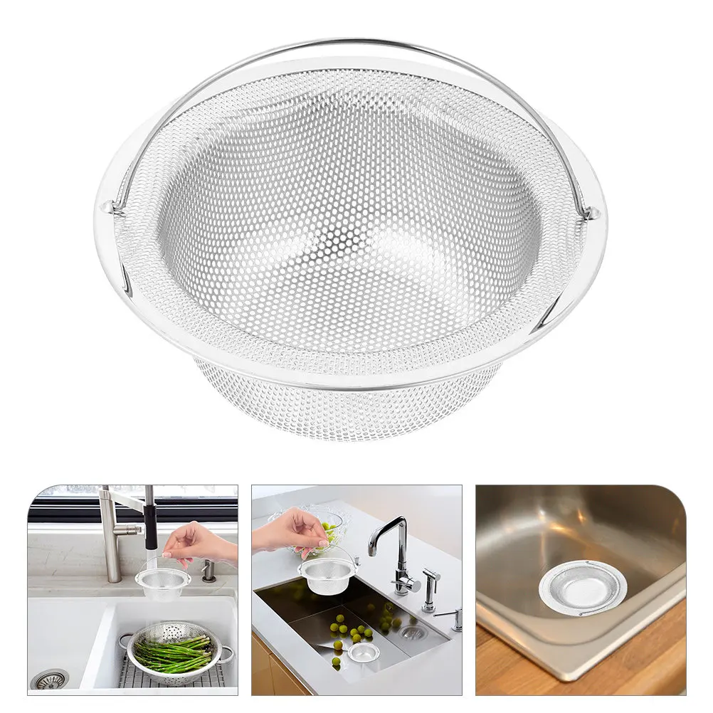 

2Pcs Sink Strainer 304 Stainless Steel Kitchen Sink Drain Basket Hair Catcher Filter for Food Debris Hair Particles Blockage