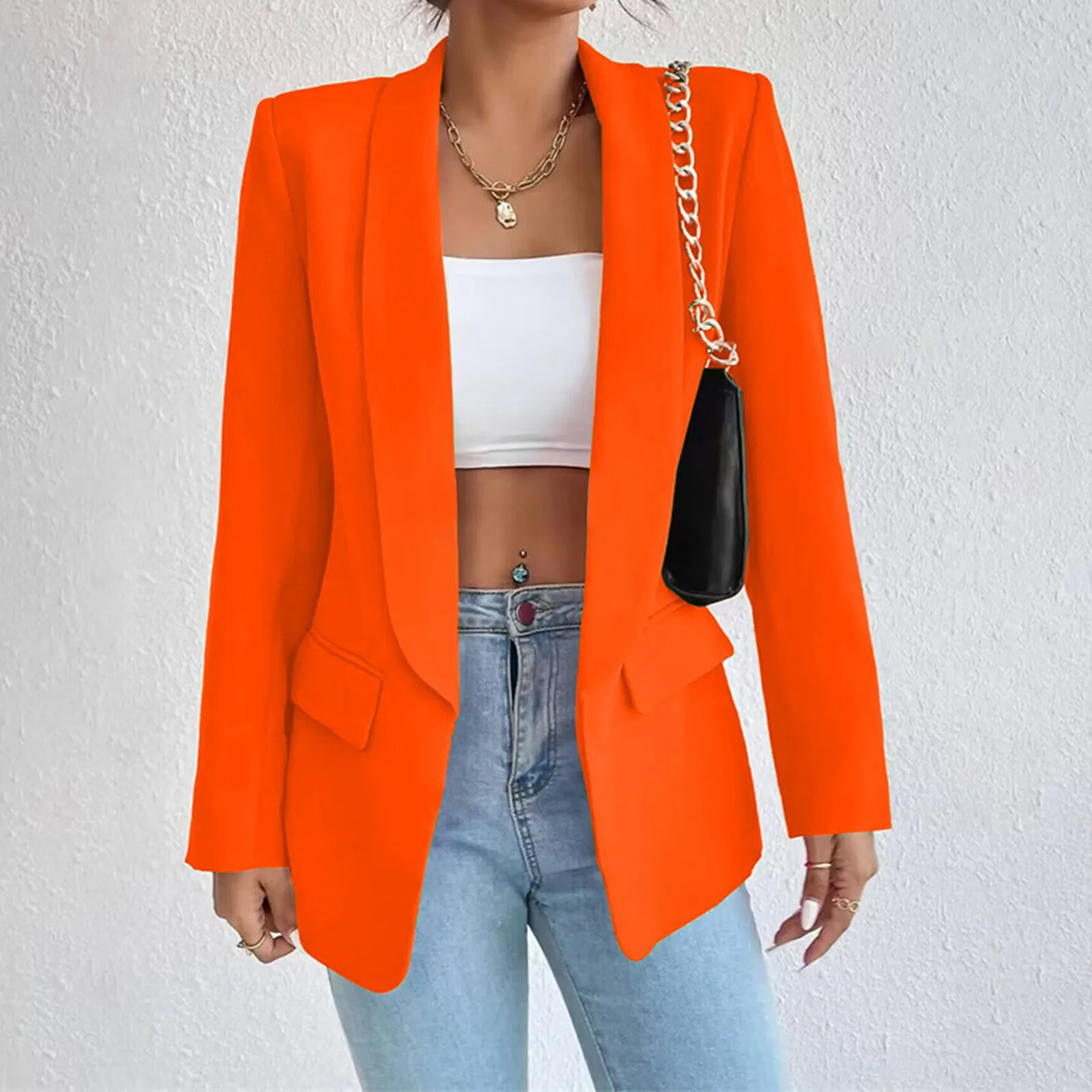 Summer Blazer Women Jacket Office Chic Rose Red Blazers For Women Spring 2024 Casual Coats Black Women\'S Jacket Suit Basic Slim