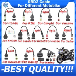 Motorrad obd2 Stecker Motorrad für Yamaha 3 4-polig für Harley Honda 4 6-polig k kann Seilbahn LKW Moto Obd 2 Verlängerung kabel