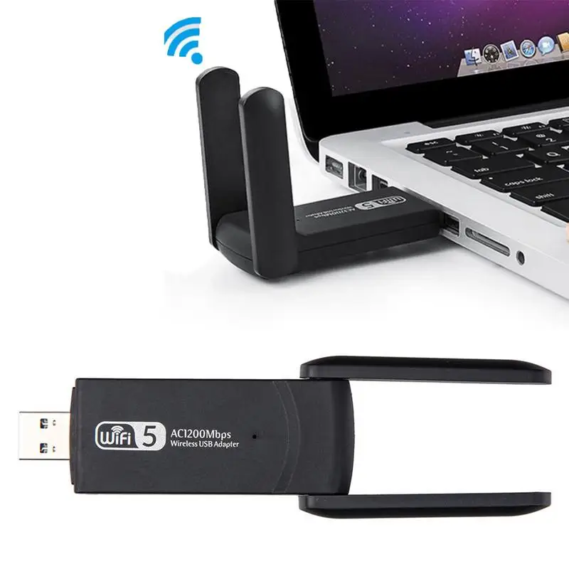 

USB WiFi Adapter 1200Mbps Wireless Network Card With 2.4GHz 5GHz Dongle Antenna Wifi Adapter Dual Band Wi-Fi USB 3.0 Lan