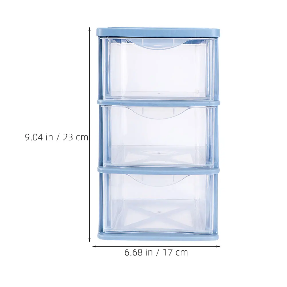 

2pcs Storage Box Drawer Blue PP Clear Container Shoes Organizer Desk Stationery Box Home Bedroom Office