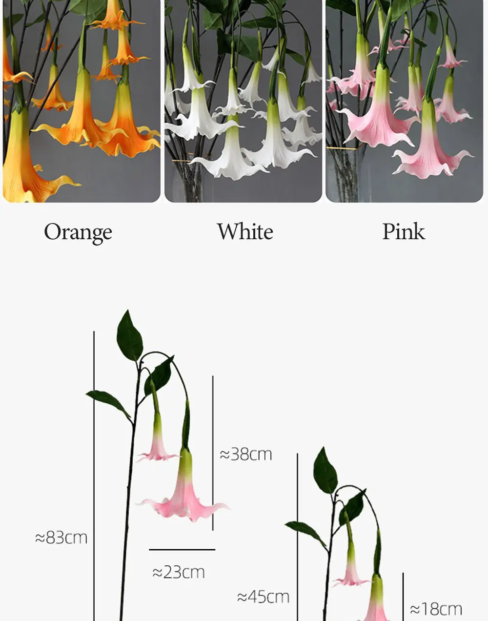 Hochwertige künstliche Blumen aus PU mit echtem Touch-Design – Wandbehang für Hochzeitsfeiern | Blumendekoration für Zuhause, Wohnzimmer, Garten – Detail 7