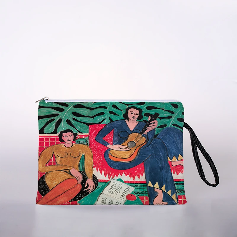 

Classic Oil Painting Printed Women's Cosmetic Bag Cute Leisure Travel Portable Storage Handbag Cosmetic Bag Toiletries Bag