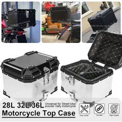 28L 32L 36L CNC Aluminum Universal Tail Box Rear Helmet Tool Cases Travel Suitcase For BMW F900R/XR For Benelli TRK502 For VOGE