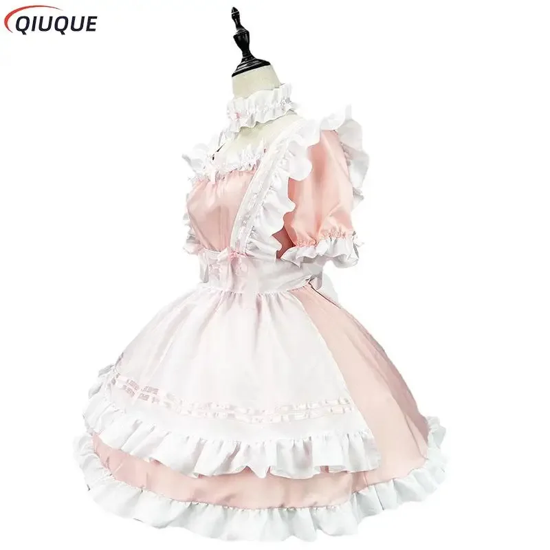Japanese Maid Uniform Lovely Girl Student Lolita Dress Cosplay Costume Sweet Cute Cat Cafe Princess Harajuku Kawaii Lingerie