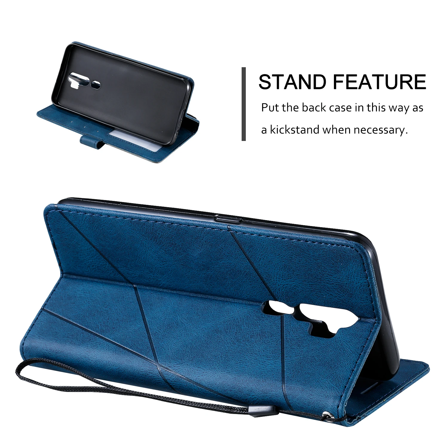 Capa protetora de silicone, garra, estojo de couro, OPPO A9 2020, OPPO A5 2020