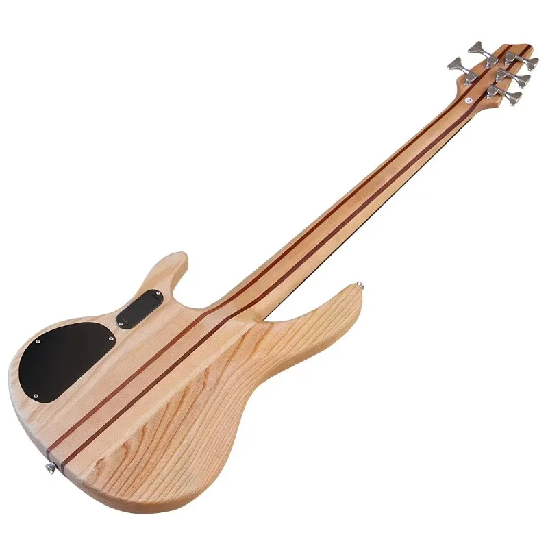 43-inch 5-string Conjoined Electric Bass Tree Pomegranate Sticker Water Curve Backboard Professional Performance Active
