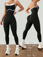 Body de Yoga para Fitness de secado rápido para mujer, Top de Yoga cómodo de una pieza para deportes al aire libre ajustado para uso activo