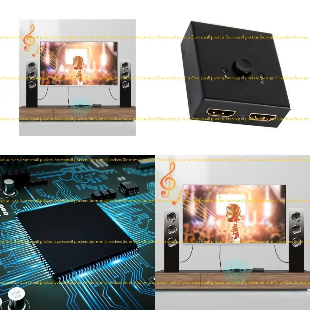 

R1WD HDMIS Splitter Splitter Splitter Splitter Splitter 4K совместимый для разъемов золотой пластины для повышения сигнала