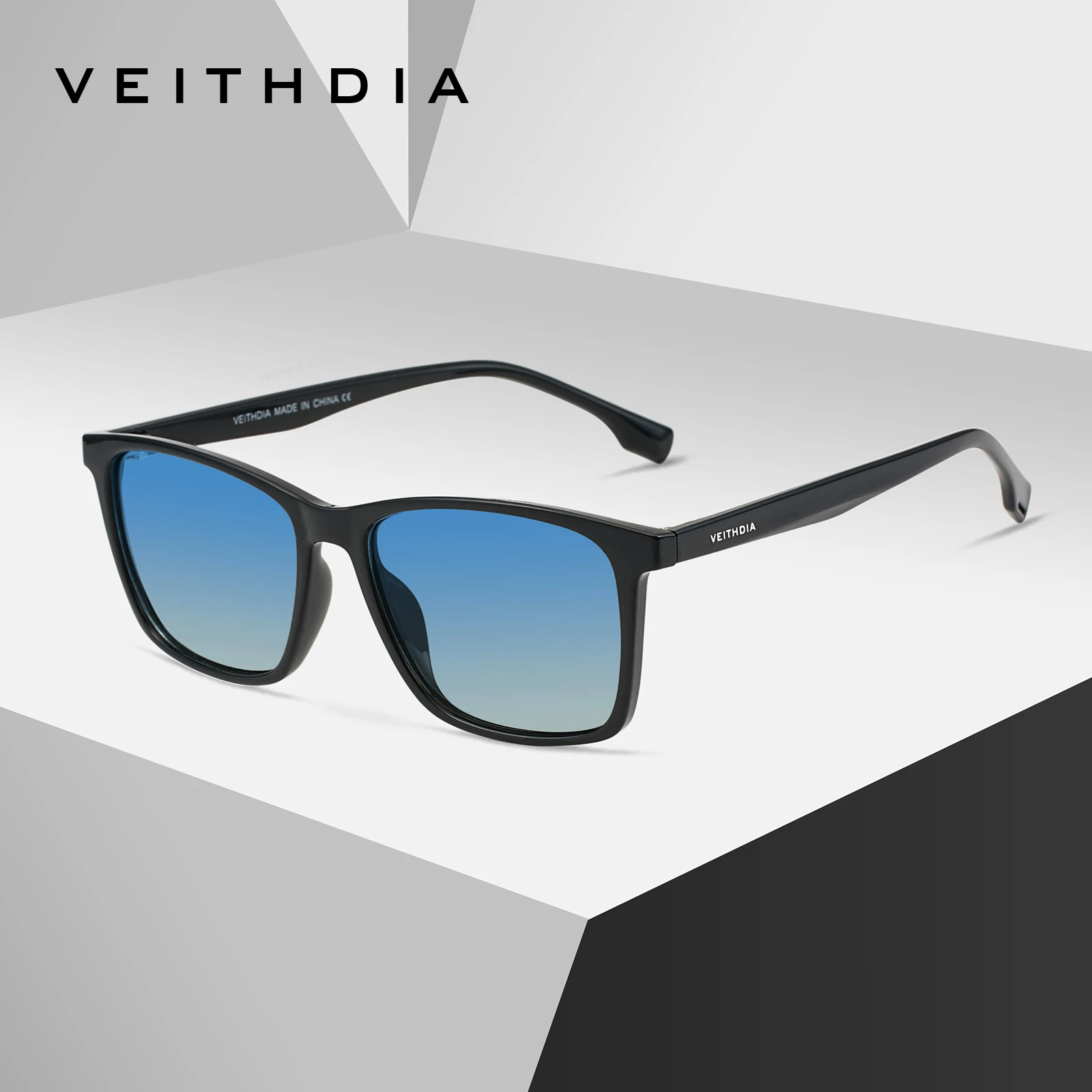 VEITHDIA Brand Unisex Photochromic Gradient Glasses Polarized Sunglasses UV400 TR90 Frame Outdoor Sports & Driving Eyewear 7911