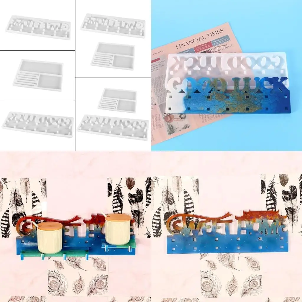 

DIY for Key Hooks Storage Epoxy Resin Mold Small Items Hanging Hook Silicone Mou