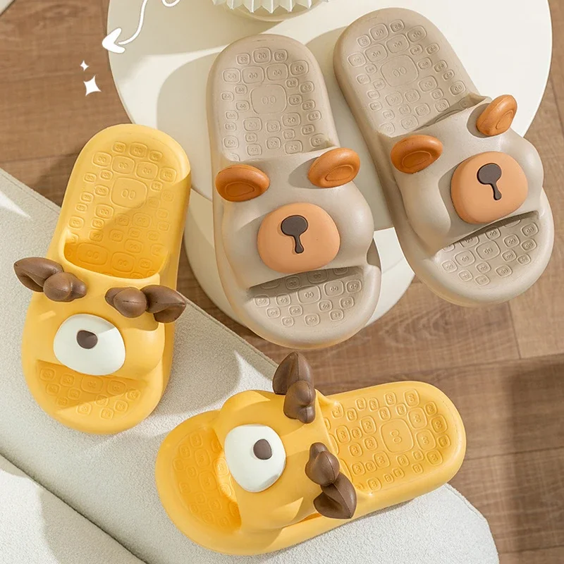 Home Slipper Cloud Woman Cow Dog Puppy Sandal Funny Flip Flops Cartoon Soft Beach Non Slip House Shoe Platform Female Slides