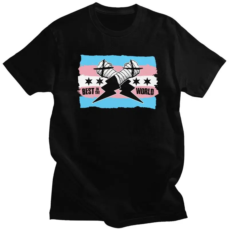 Custom Famous Wrestler CM Punk T Shirt Men T-shirts Streetwear Tee Tops 100% Cotton Slim Fit Tshirts Merch