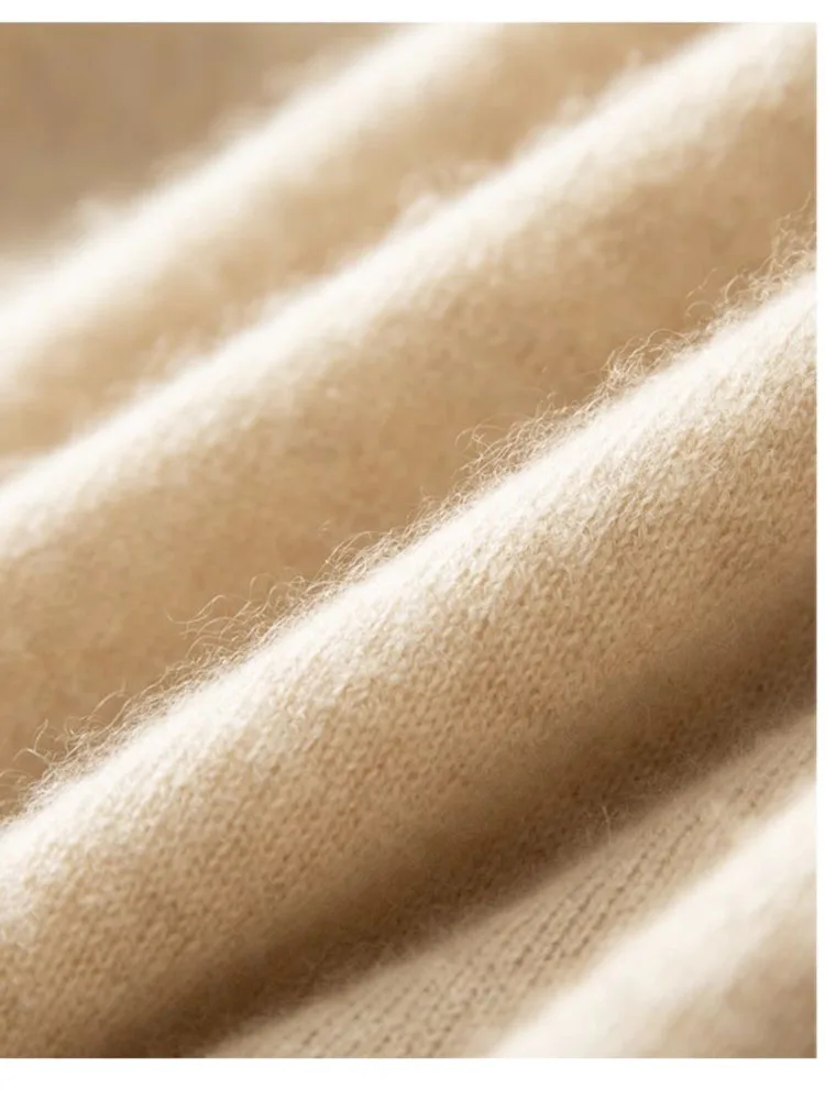Autunno nuovo maglione di cashmere per le donne maglione pullover corto con scollo a v maglione lavorato a maglia coreano a maniche lunghe in tinta
