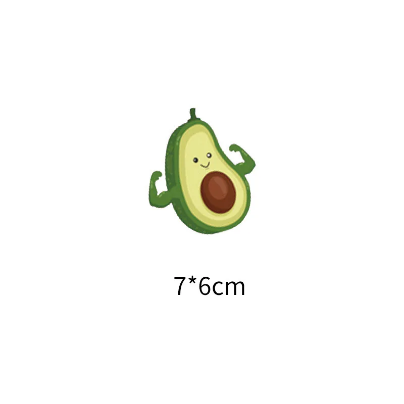 24 types Cartoon cute little avocado DTF Thermo Sticker Decals Heat Transfer Clothes Clothing Crafts Ironing Diy Accessory