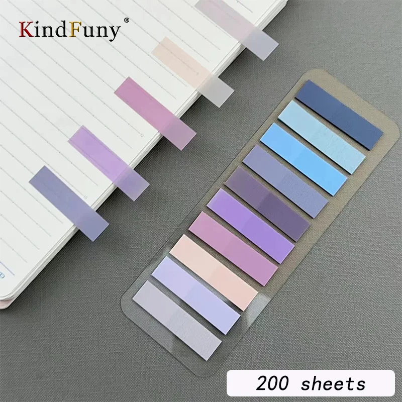 KindFuny 200pcs Sticky Note Transparent Sticky Note Index Tabs Arrow Flags for Page Marker Planner Stickers Office School