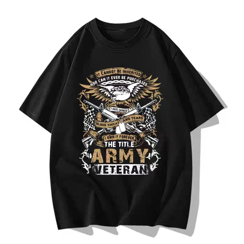 متعة بندقية طباعة قصيرة الأكمام تي شيرت Y2K الرجال مكافحة سترايك قصيرة الأكمام جيدي النمط العسكري لعبة الملابس العسكرية