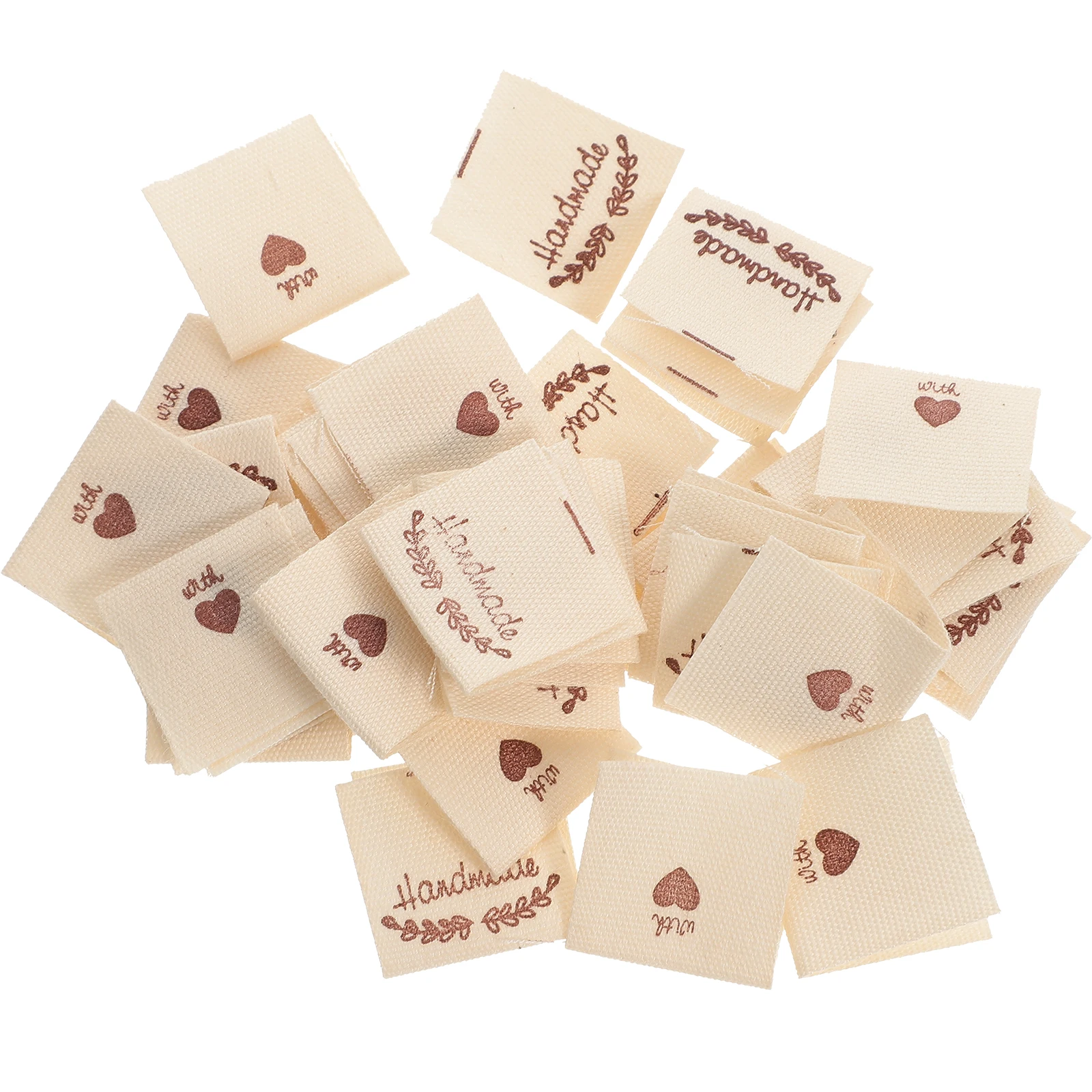 

100pcs Handmade For Clothing Sewing Labels Tags For Clothes Clothes Sewing Diy Craft Knitting Quilt Personalized Cotton Tags