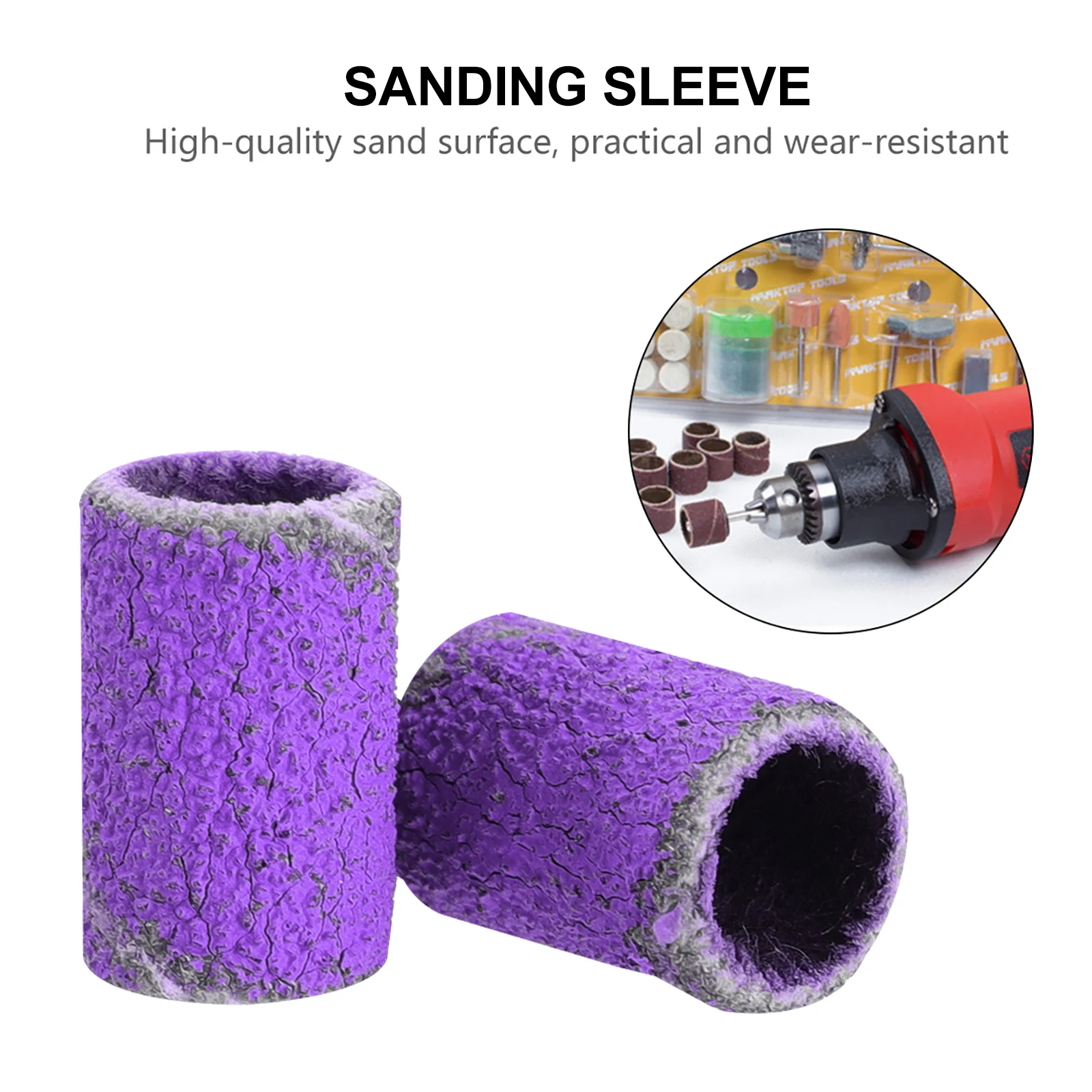 

100 Pcs Grinding Head Nail Drill Sanding Band Crystal Ring Sandpaper Accessories